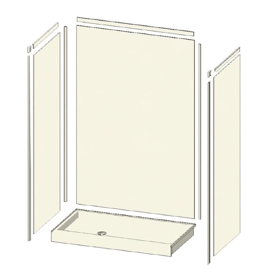 Transolid 0.25-in W x 60-in H x Solid Surface Bathtub Back Wall Panel ...