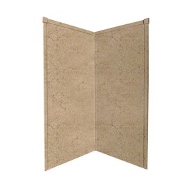 Fibergl Plastic Composite Shower Wall Surrounds At Lowes Transolid Decor Sand Castle Shower Wall Surround Corner Panel Common 36 In