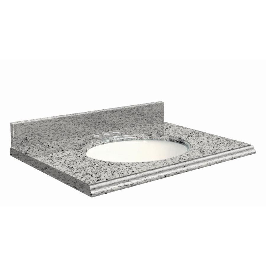 Shop Transolid Rosselin White Granite Undermount Single Sink Bathroom