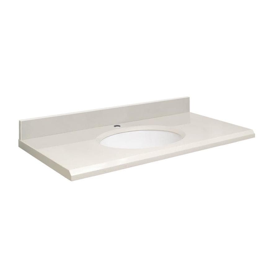 Transolid Milan White Quartz Undermount Single Sink Bathroom Transolid Milan White Quartz Undermount Single Sink Bathroom Vanity Top Common 25 In