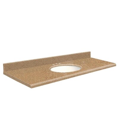 Transolid 61 In Umbria Brown Quartz Bathroom Vanity Top At Quartz Bathroom Vanity Top