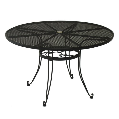 Garden Treasures Woodbridge Round Patio Dining Table At Lowes Com