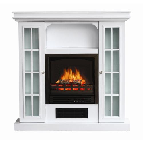 Stay Warm 38 In W 5 115 Btu White Wood And Metal Wall Mount