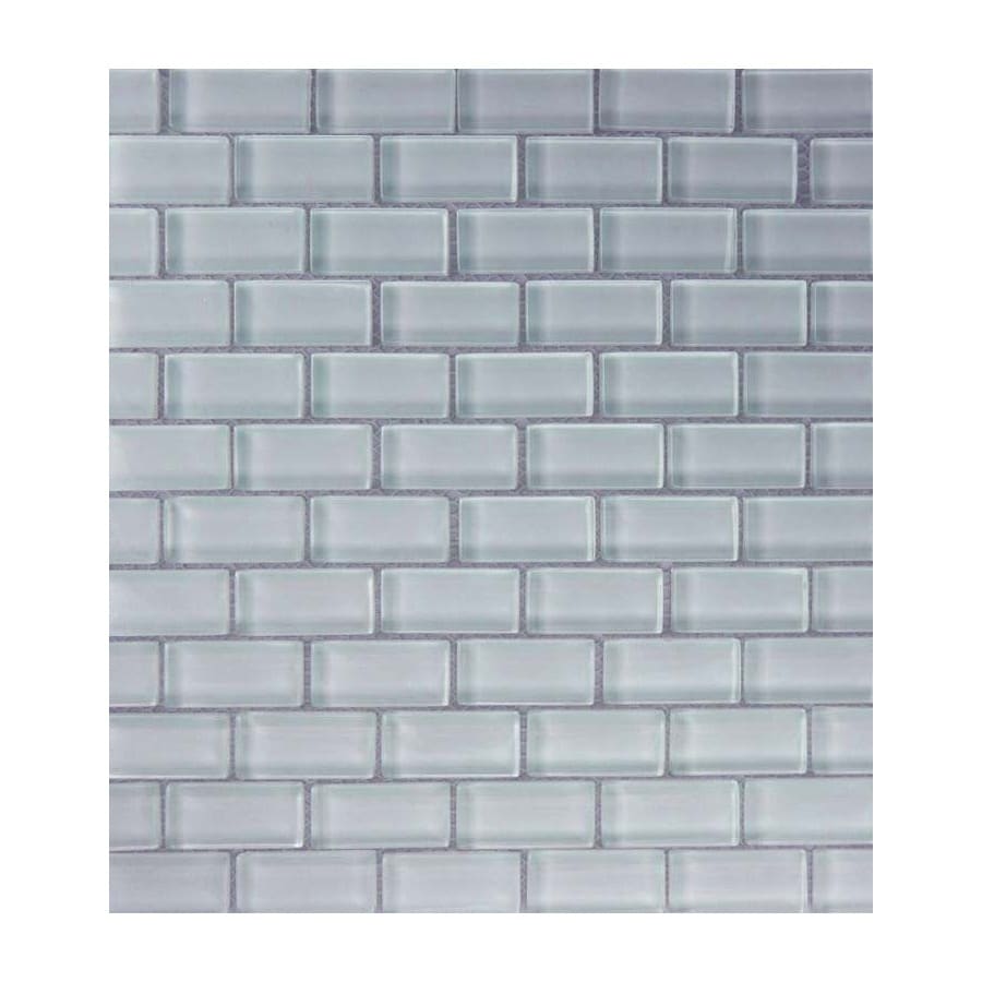 EPOCH Architectural Surfaces 1431 Cloudz Grays Multi-finish Glass Uniform Squares Tile (4.69-sq. ft/ Box Only)