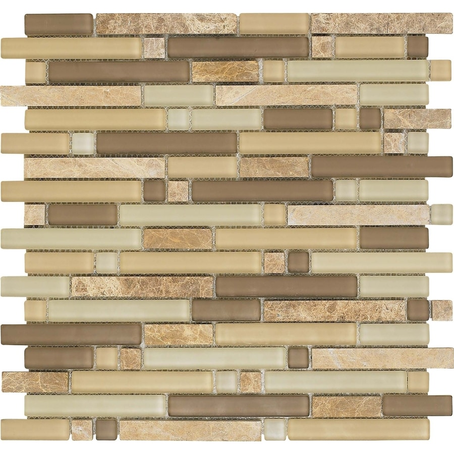 EPOCH Architectural Surfaces 1654 Varietals Multi-finish Stone and Glass Marble Linear Tile (4.84-sq. ft/ Box Only)