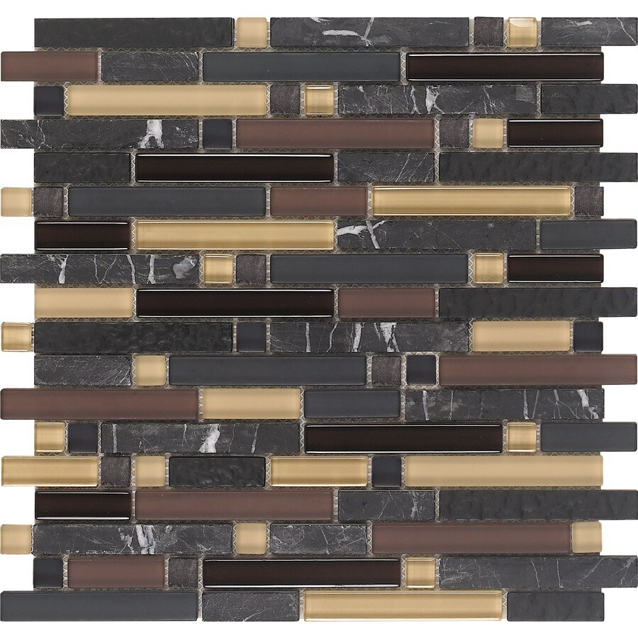 EPOCH Architectural Surfaces 1655 Varietals Multi-finish Stone and Glass Marble Linear Tile (4.84-sq. ft/ Box Only)