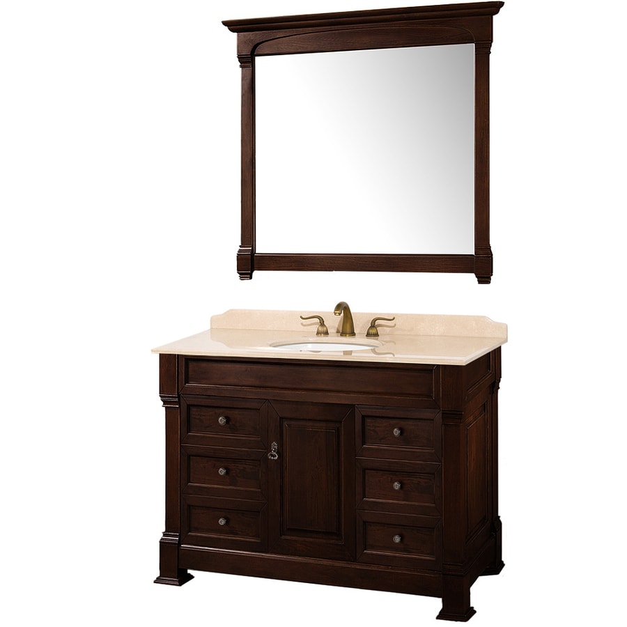 Wyndham Collection Andover 48in Cherry Single Sink Bathroom Vanity