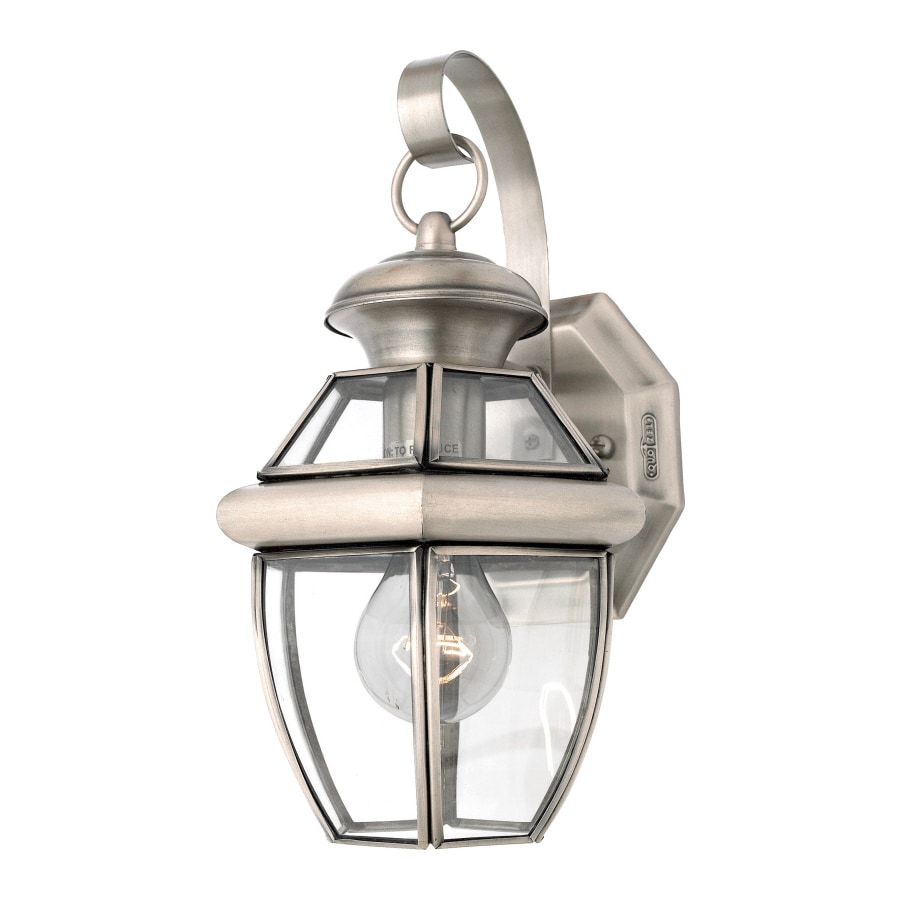 Natalia 8in W 1Light Pewter Pocket Wall Sconce in the Wall Sconces