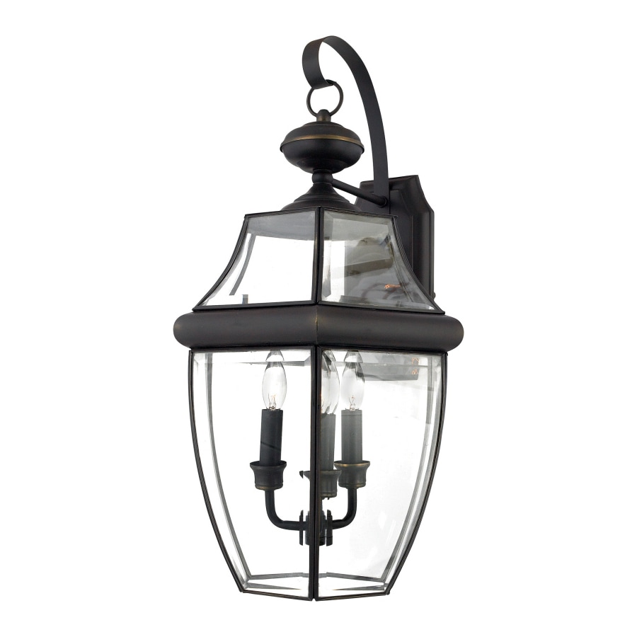 Shop Natalia 14-in W 3-Light Medici Bronze Pocket Wall Sconce at Lowes.com