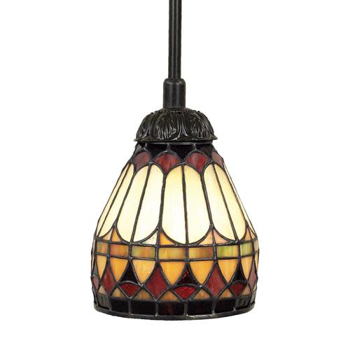 Quoizel West End Vintage Bronze Pendant Light Transitional Stained ...