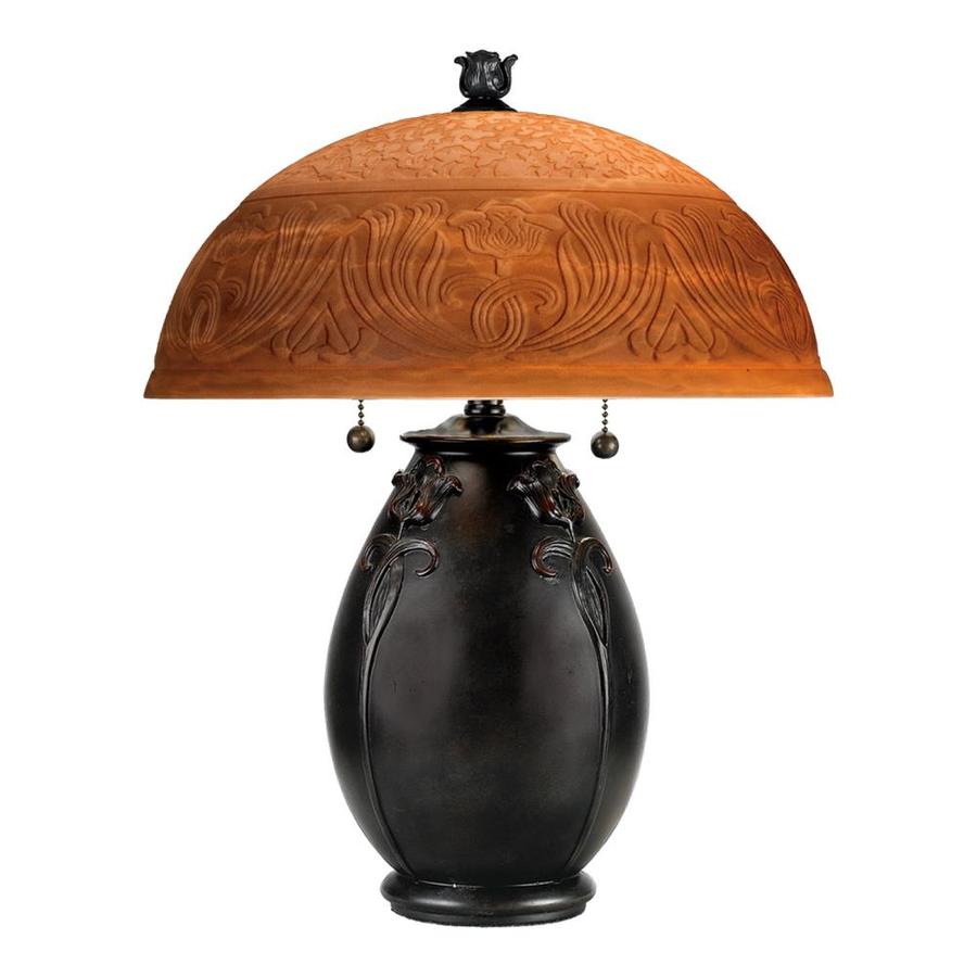 Quoizel Glenhaven 19-in Bronze Patina Rotary Socket Table Lamp with ...