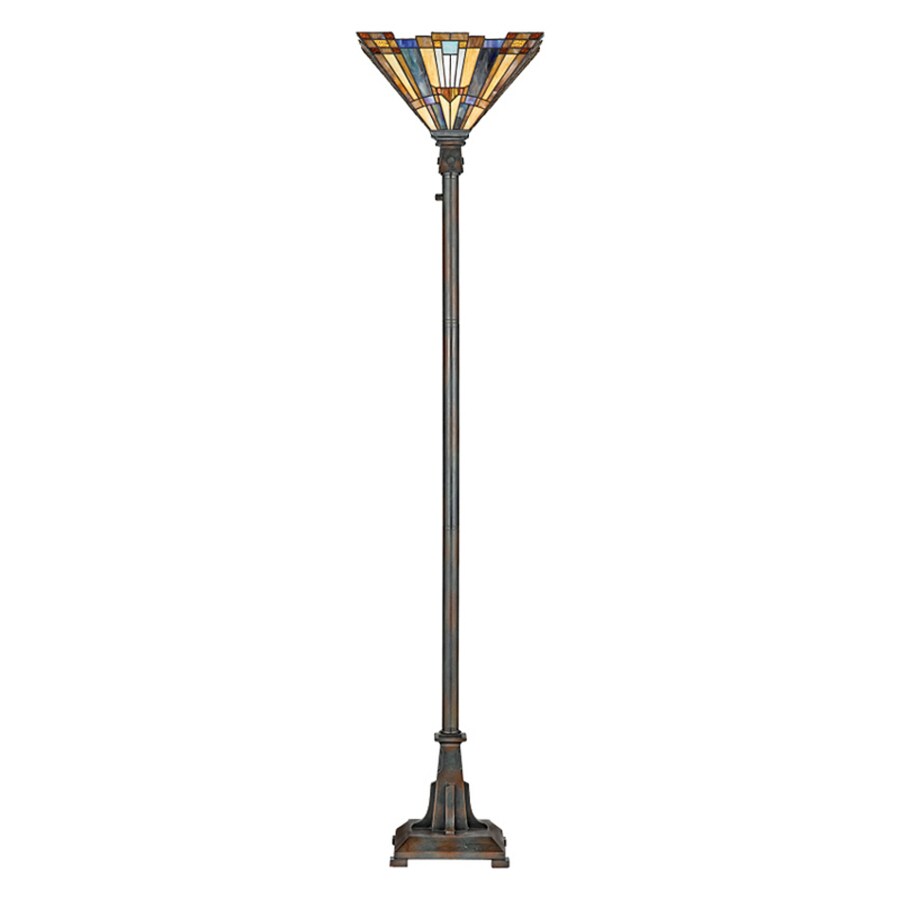 Quoizel Inglenook 71 In Valiant Bronze Foot Switch Torchiere