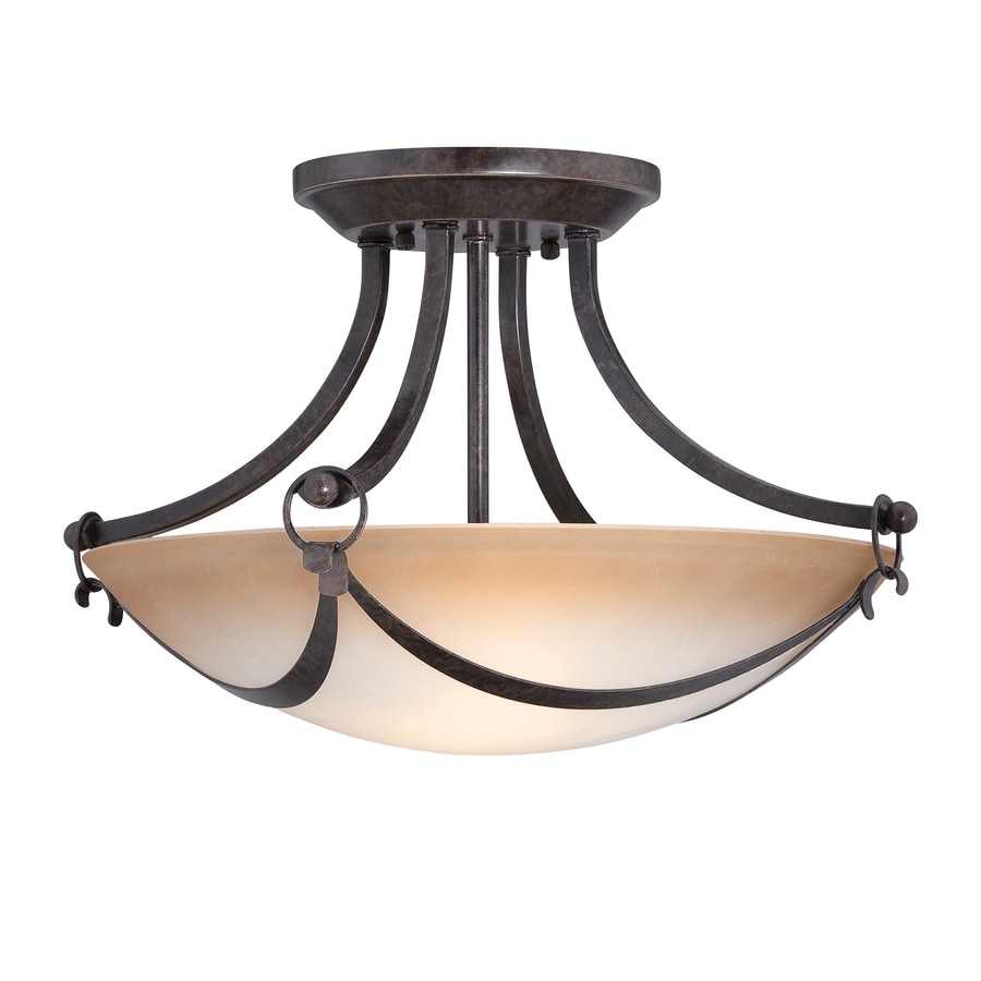 Winnsboro 15 25 In Oil Rubbed Bronze Contemporary Modern Semi Flush Mount Light