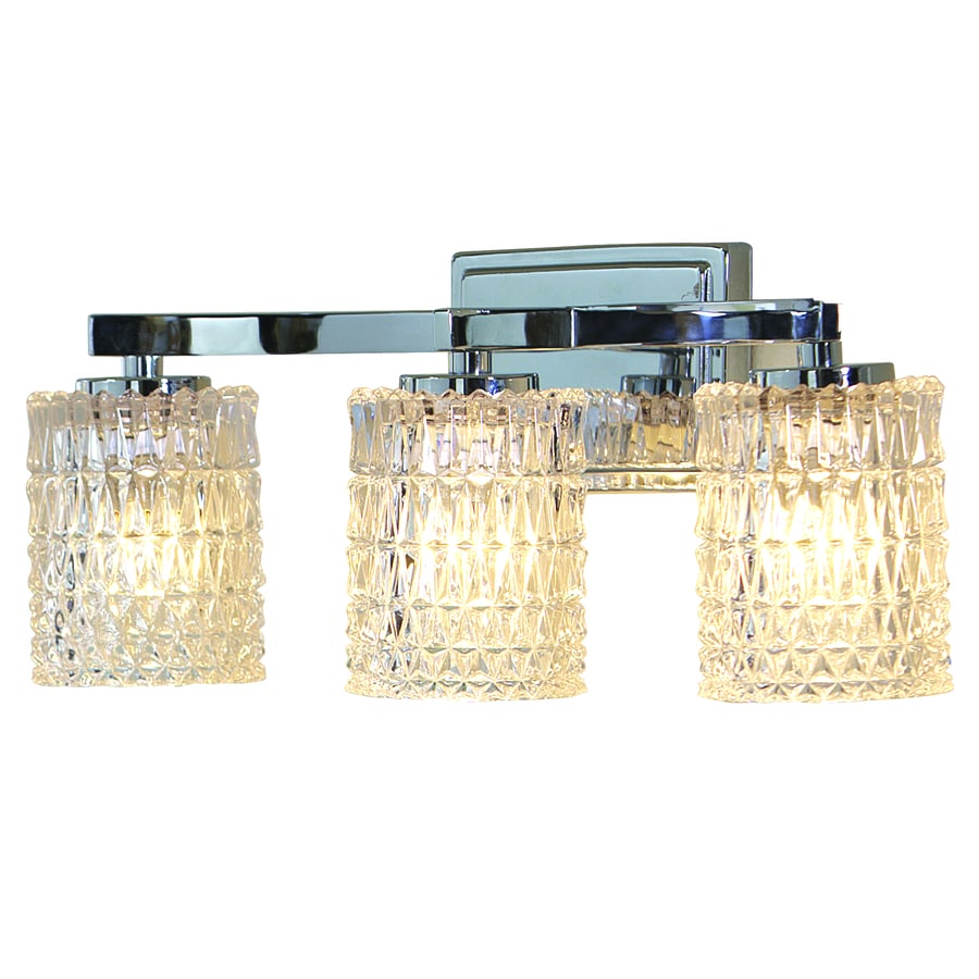 Allen + roth Flynn 3-Light 20-in Polished chrome Cylinder ...