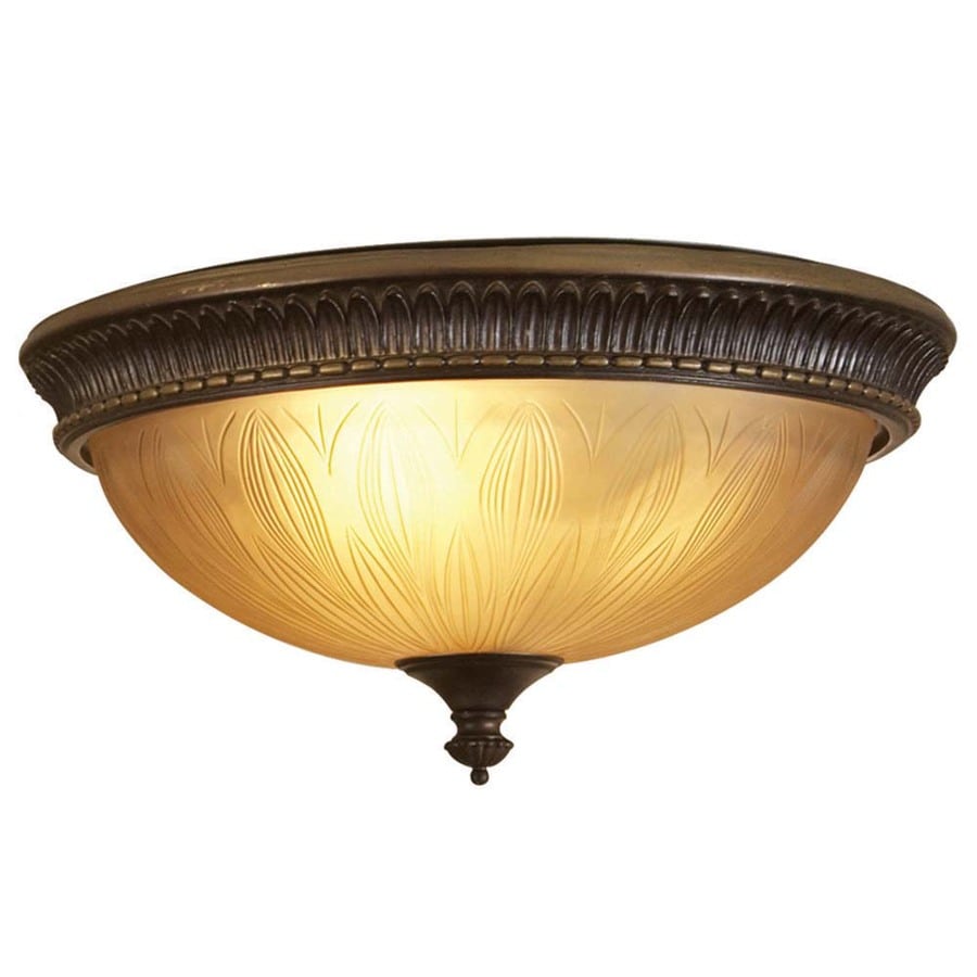 Allen + Roth 15-in Dark Oil-rubbed Bronze Flush Mount Light At Lowes.com