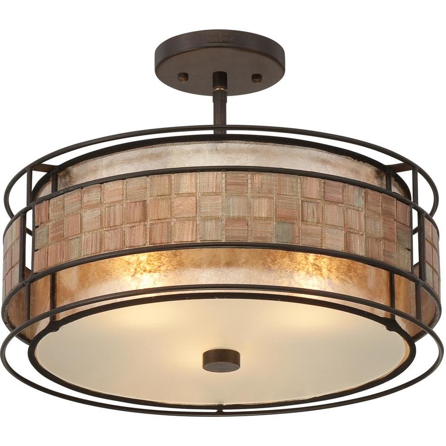 Quoizel Laguna 16-in Renaissance Copper Transitional Semi-flush Mount ...