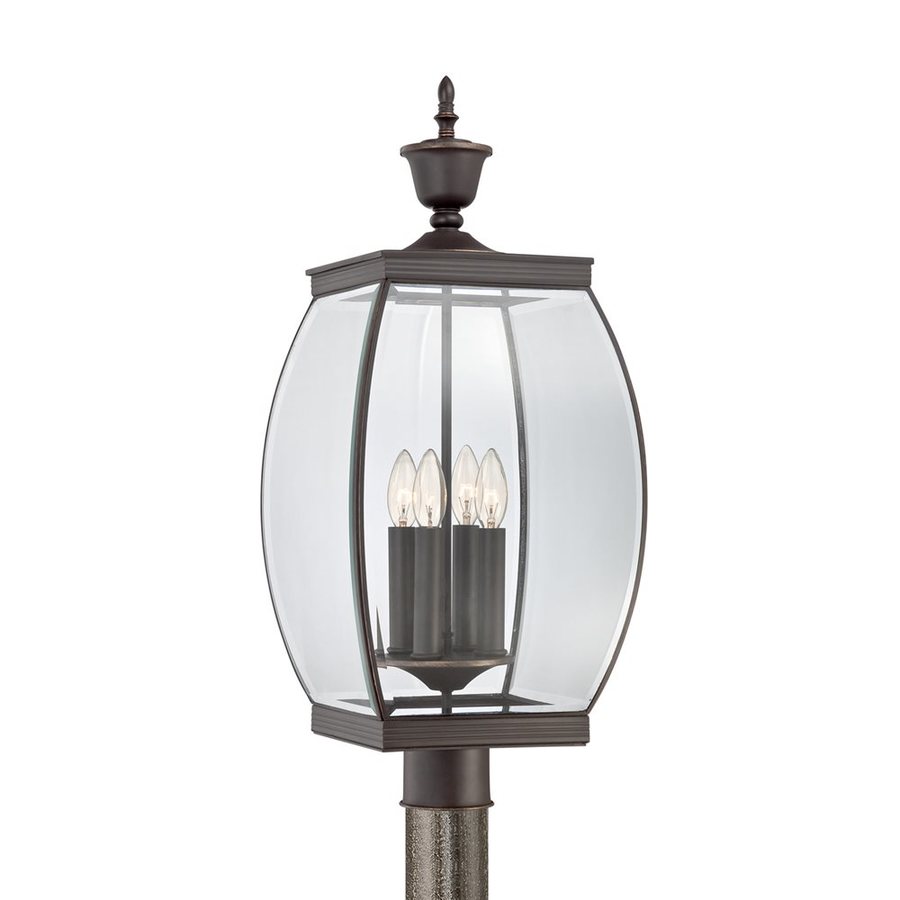 Quoizel Oasis 60-Watt 26.5-in Medici Bronze Transitional Post Light