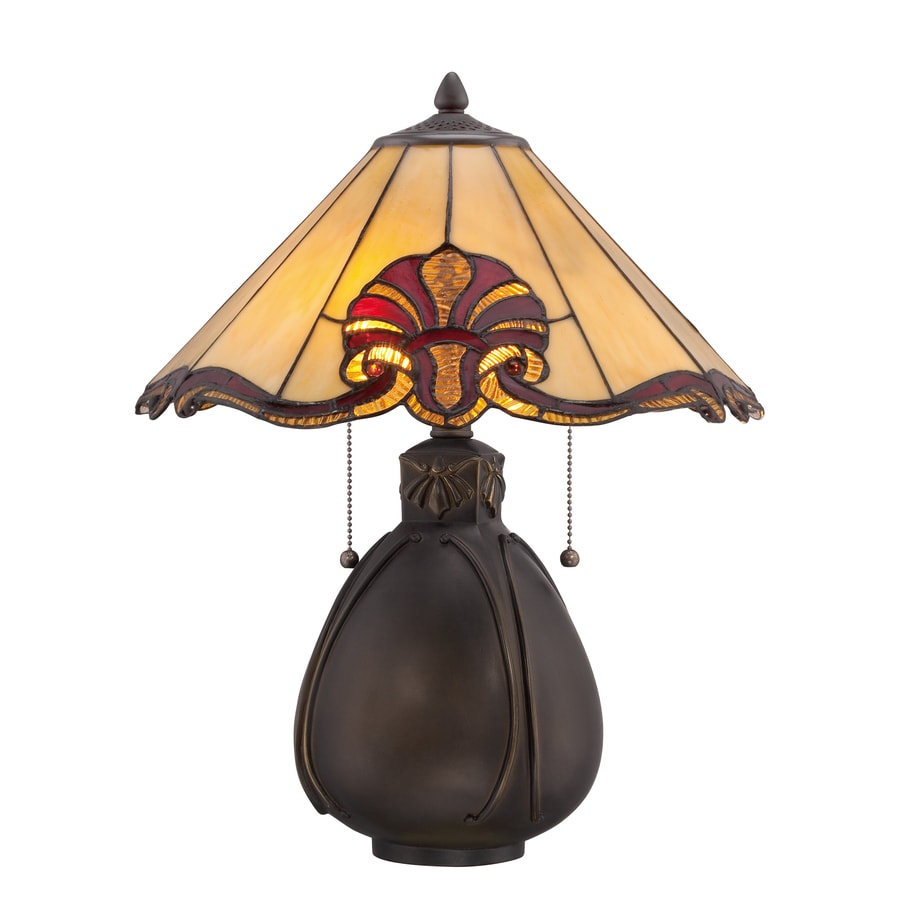 Shop Portfolio 19.38-in Bronze Tiffany-Style Indoor Table ...
