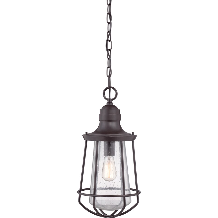 Quoizel Marine Western Bronze Single Transitional Seeded Glass Lantern Pendant Light at Lowes.com