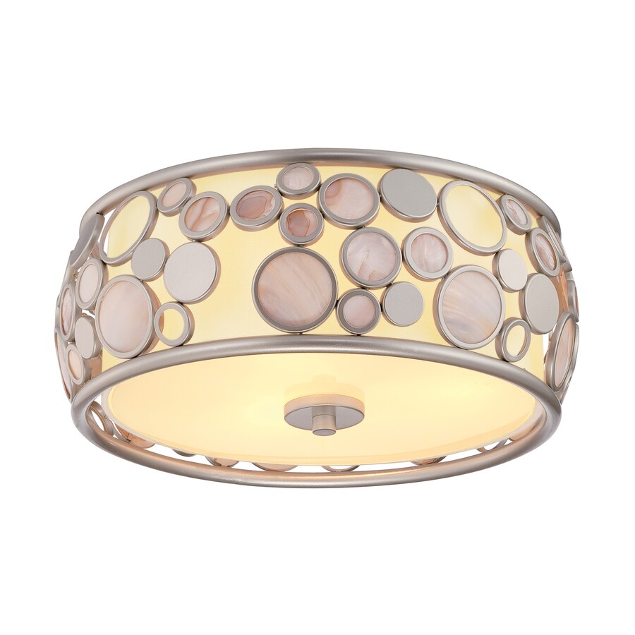 Quoizel Fairgate 14-in Silver Flush Mount Light at Lowes.com