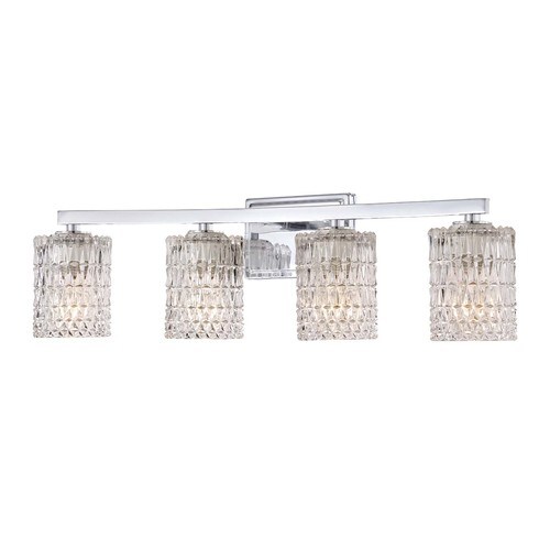 allen + roth 4-Light Polished Chrome Vanity Light in the ...