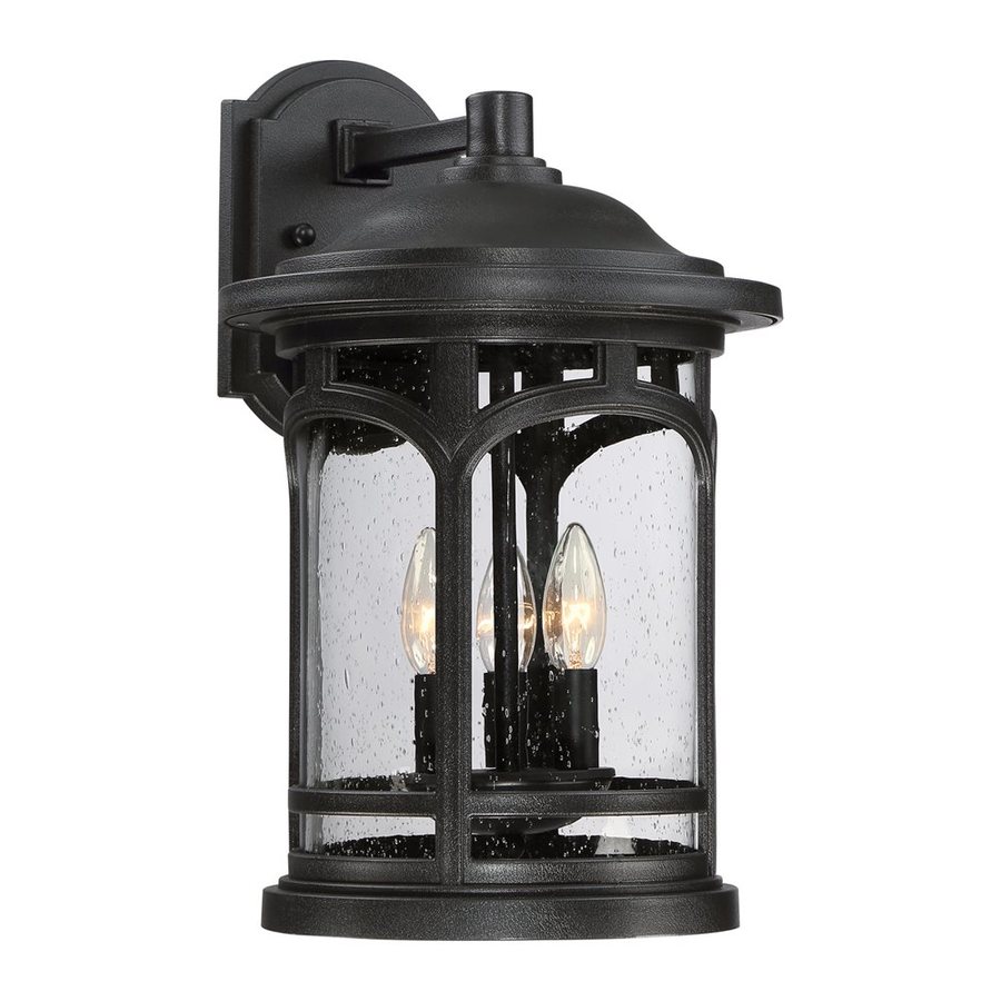Quoizel Marblehead 17in H Mystic Black Candelabra Base (E12) Outdoor