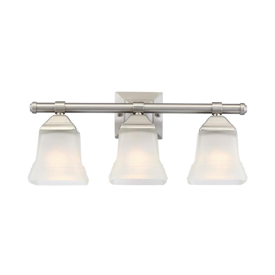 Shop Portfolio 3Light 10.4in Brushed Nickel Vanity Light 