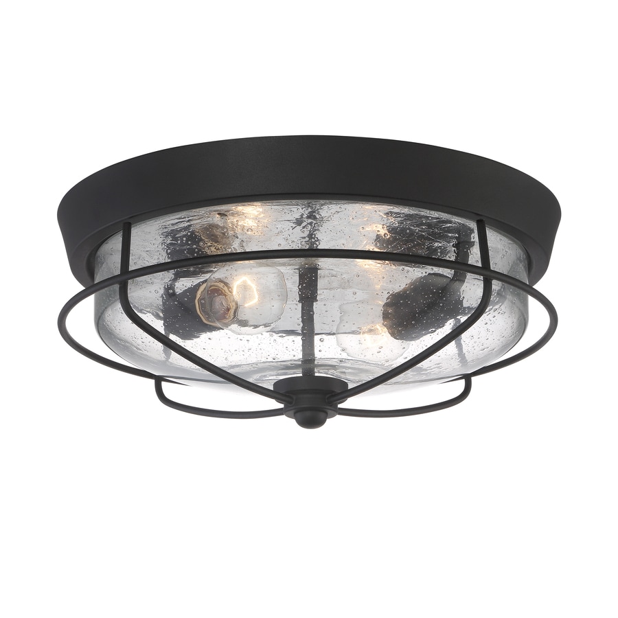 Portfolio Valdara 14 88 In Matte Black Industrial Flush Mount