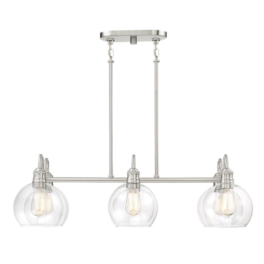 shop quoizel soho 33.125-in w 6-light brushed nickel transitional