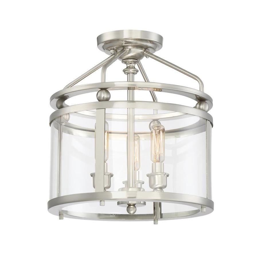 Norfolk 11 87 In Brushed Nickel Casual Transitional Semi Flush Mount Light