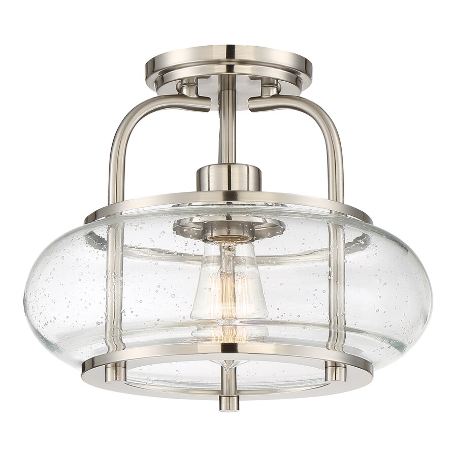 Quoizel Trilogy 12 In Brushed Nickel Transitional Semi Flush Mount Light In The Flush Mount