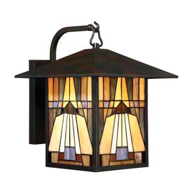 Tiffany Style Outdoor Wall Lights At Lowes Quoizel Inglenook 14 In H Valiant Bronze Medium Base E 26 Outdoor