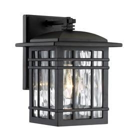 Quoizel Canyon 9.88-in H Matte Black Outdoor Wall Light