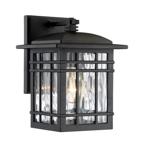 Quoizel Canyon 9.88-in H Matte Black Medium Base (E-26) Outdoor Wall ...