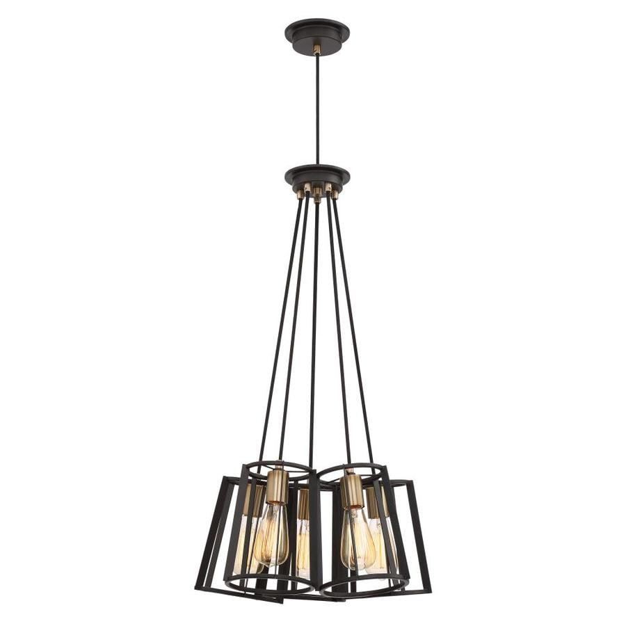 Gold Pendant Light Lowes quoizel symmetry bronze with gold multi light transitional pendant light