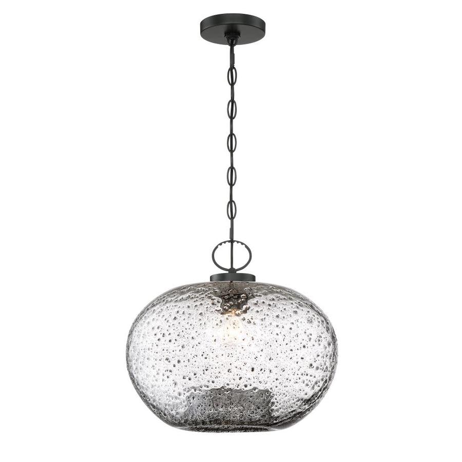 Seeded Glass Pendant Light Lowes allen roth starstruck black mini transitional seeded glass pendant light