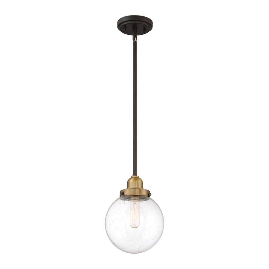 Quoizel Trance Western Bronze Modern/Contemporary Seeded Glass Globe Pendant Light