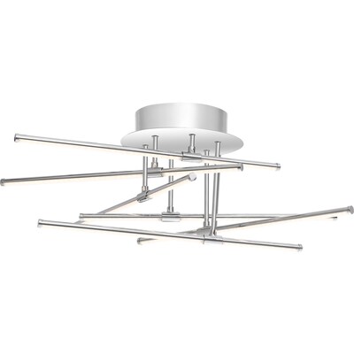 Quoizel Lightshow 22.25-in Polished Chrome Modern/Contemporary Integrated LED Semi-flush Mount Light Quoizel Lightshow 22.25-in Polished Chrome Modern/Contemporary Integrated LED Semi-flush Mount Light