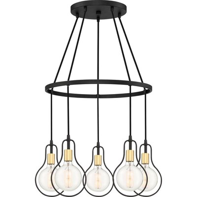 Quoizel Showcase 5-Light Earth Black Modern/Contemporary Chandelier Quoizel Showcase 5-Light Earth Black Modern/Contemporary Chandelier