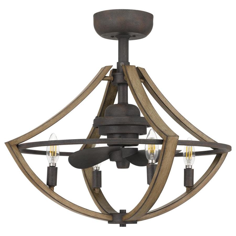 Quoizel Shire 4-Light Rustic Black Fandelier in the Ceiling Fans ...