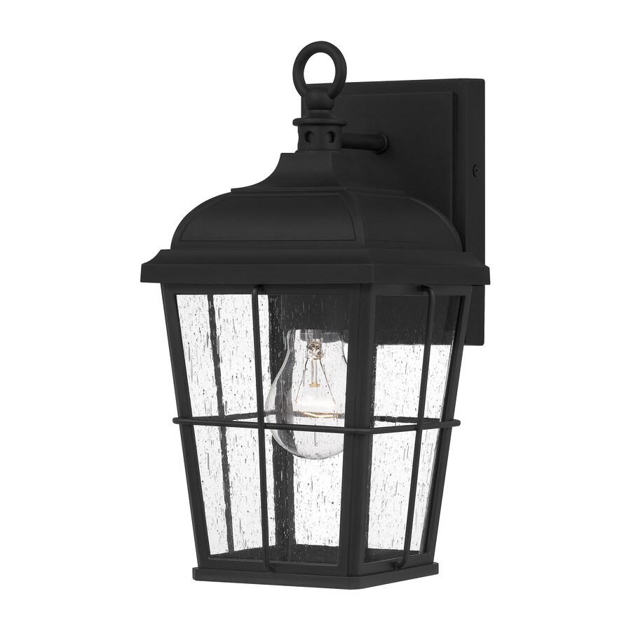 Quoizel QZL 1LT MBLK Knox Wall Lantern at Lowes.com