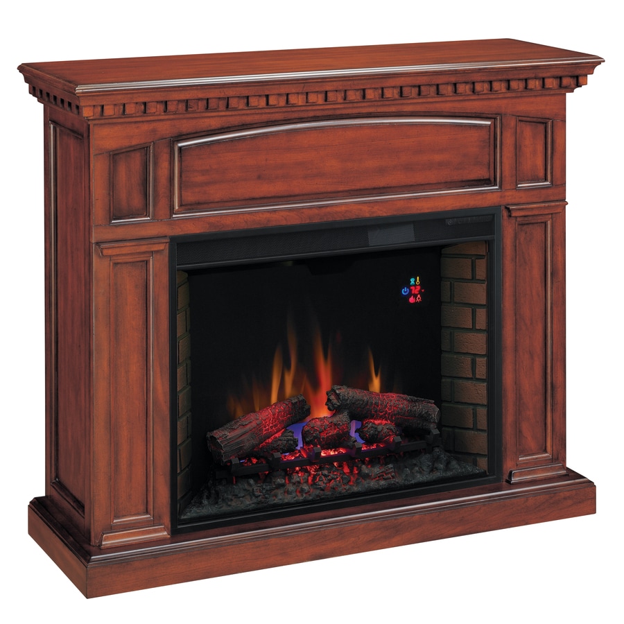 Chimney Free 53 In W 4 600 Btu Premium Cherry Wood And Metal Wall