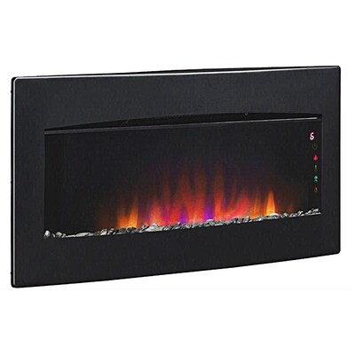 Style Selections 33 62 In W 1 350 Btu Black Metal Wall Mount
