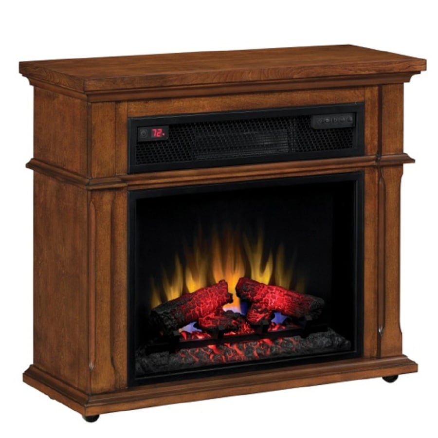 Shop Duraflame 33in W 5,200BTU Vintage Mahogany Wood Infrared Quartz Electric Fireplace with 