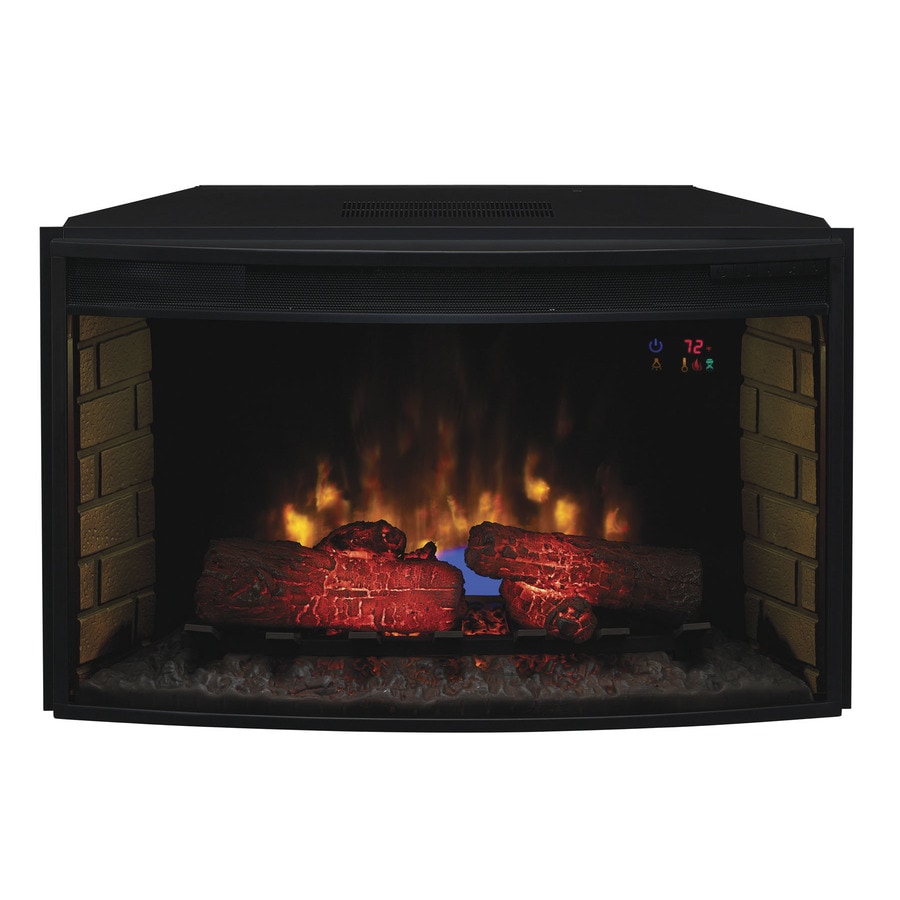 Shop ClassicFlame 34 1 In Black Electric Fireplace Insert At Lowes Com   611768084395 