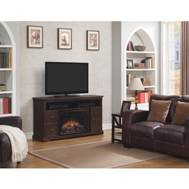 Style Selections 56.5-in W 4,600-BTU Buxton Brown Wood Fan-Forced