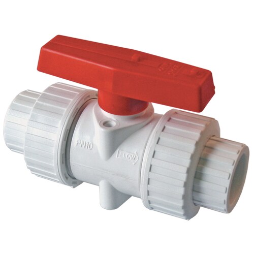 AMERICAN VALVE PVC SCH 40 11/2in Socket PVC Ball Valve in the Ball