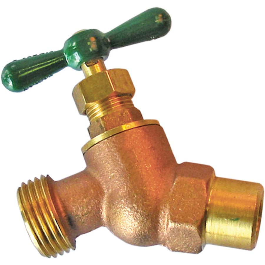 Shop American Valve 34 In Male And 12 In Sweat Copper Sweat Brass Multi Turn Hose Bibb At