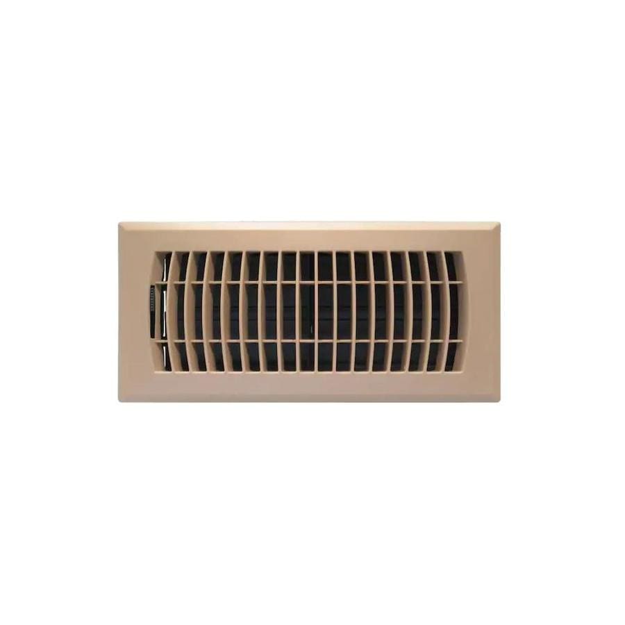 Louvered Taupe Floor Register Duct Opening 4 In X 10 In Outside 5 5 In X 11 5 In