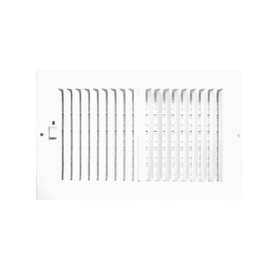 Accord Ventilation 12 In X 6 Aluminum 2 Way Sidewall Ceiling Register White The Registers Department At Com - Wall Heat Registers Home Depot